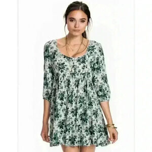 Denim & Supply Ralph Lauren Teal Floral Mini Dress